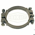 Dixon 2-Bolt Clamp with Saddle, 13-12/64 to 15 in Nominal, Iron Band, Domestic 1450